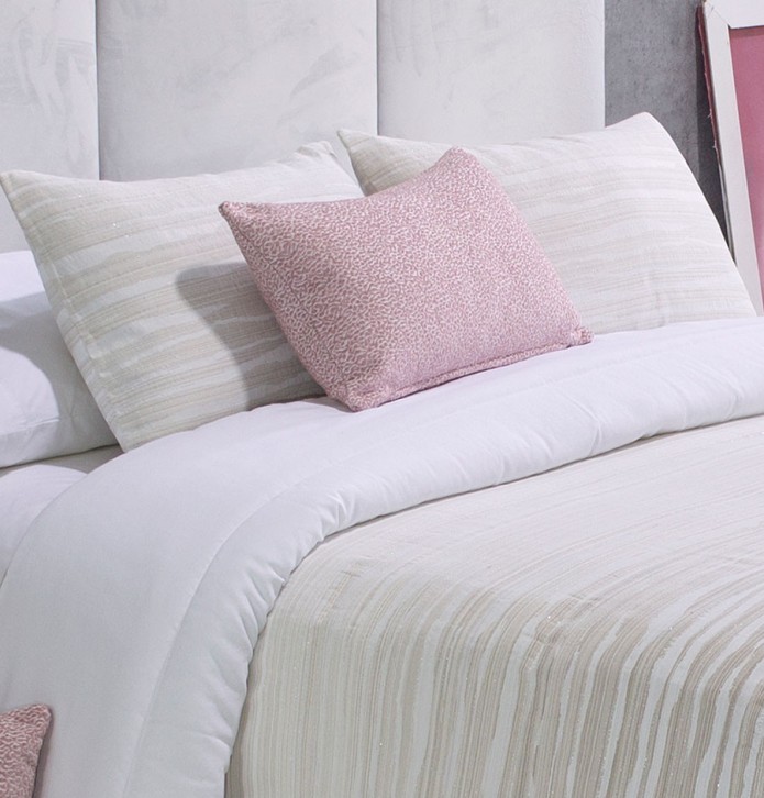 Couvre lit matelassé jacquard Eger lin Reig Marti - Blancollection