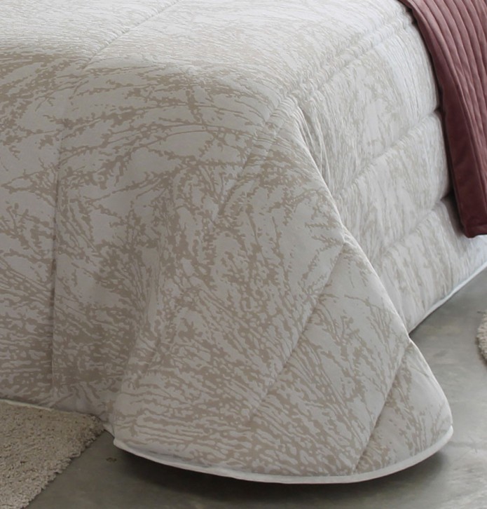 Couvre lit matelassé jacquard Gallagher lin Reig Marti - Blancollection