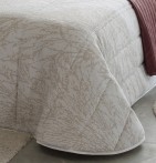 Couvre lit matelassé jacquard Gallagher lin Reig Marti - Blancollection