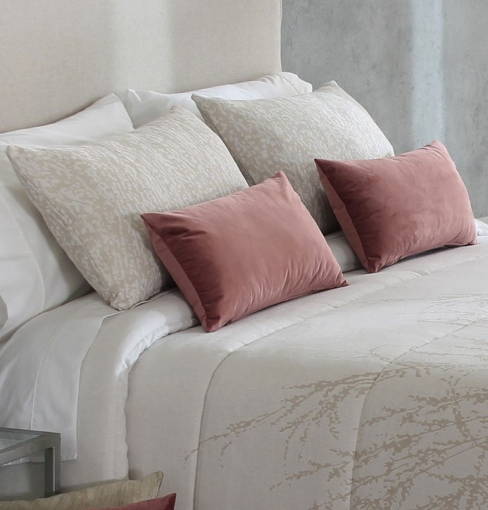 Couvre lit matelassé jacquard Gallagher lin Reig Marti - Blancollection