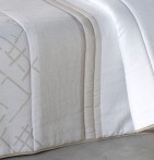 Couvre lit matelassé jacquard Prado lin Reig Marti - Blancollection