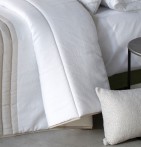 Couvre lit matelassé jacquard Prado lin Reig Marti - Blancollection