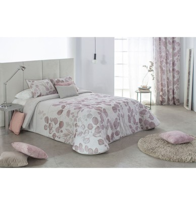 Couvre lit matelassé et ses housses coussins Viscri mauve Reig Marti