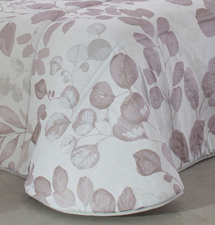 Couvre lit matelassé jacquard Viscri mauve Reig Marti - Blancollection