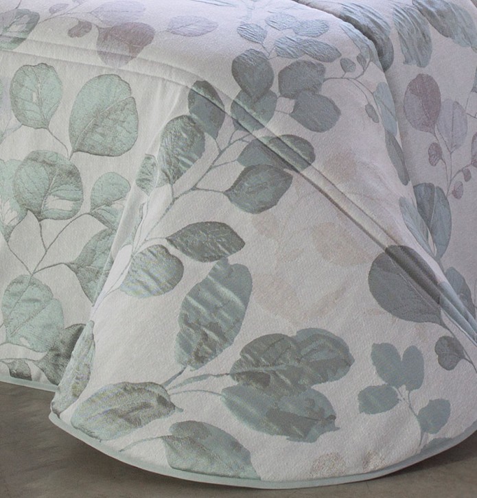 Couvre lit matelassé jacquard Viscri vert Reig Marti - Blancollection