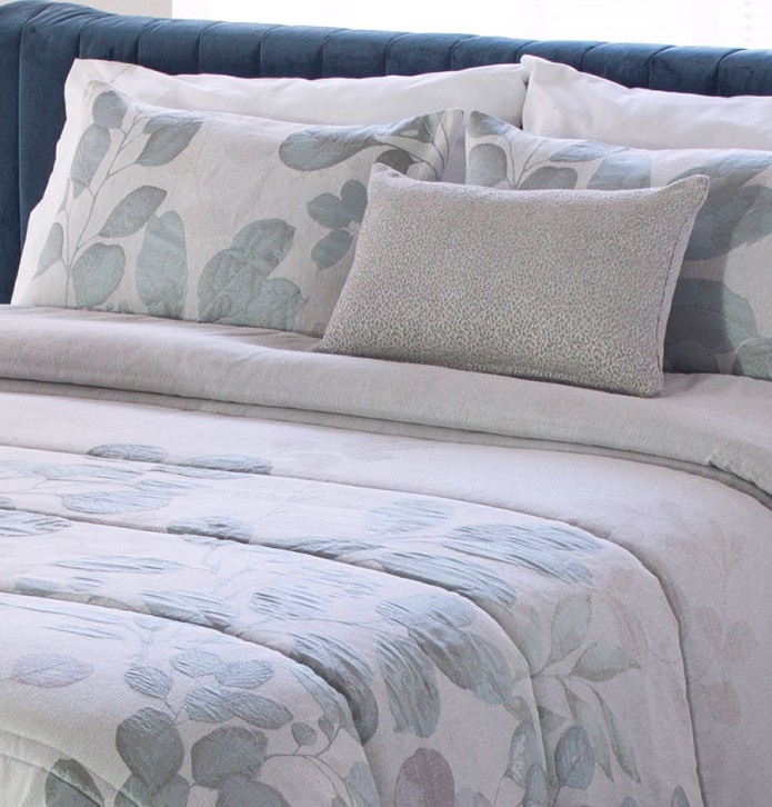 Couvre lit matelassé jacquard Viscri vert Reig Marti - Blancollection
