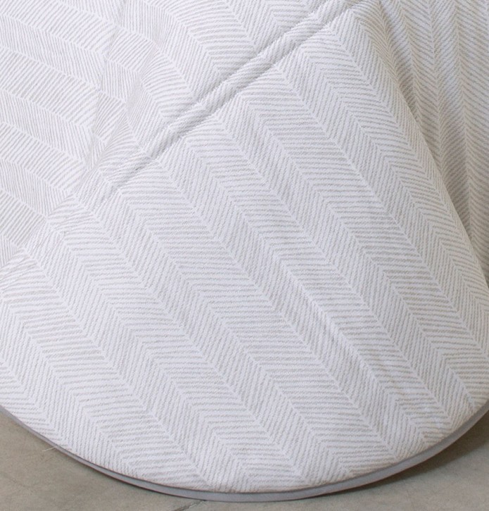 Couvre lit matelassé jacquard Zadar lin Reig Marti - Blancollection