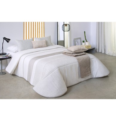 Couvre-lit matelassé et ses housses coussins Zadar lin Reig Marti