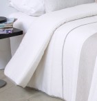 Couvre lit matelassé jacquard Zadar lin Reig Marti - Blancollection
