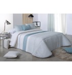 Couvre lit matelassé jacquard Zadar bleu Reig Marti - Blancollection