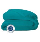 Housse de couette bleu paon Tradilinge