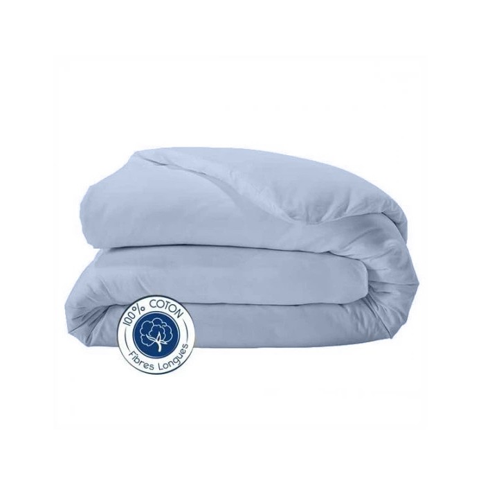 Housse de couette bleu céleste