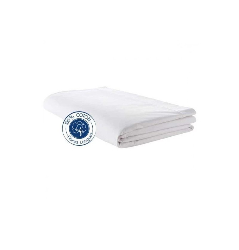 Drap coton blanc