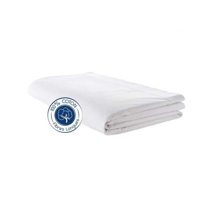 Drap coton blanc