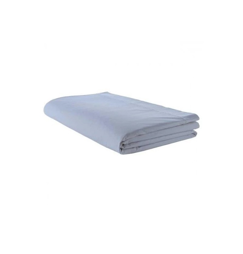 Drap coton uni 16 coloris 270x310cm bleu céleste - tradilinge