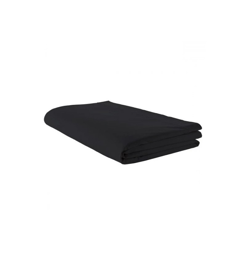 Drap coton uni 16 coloris 240x310cm noir - tradilinge