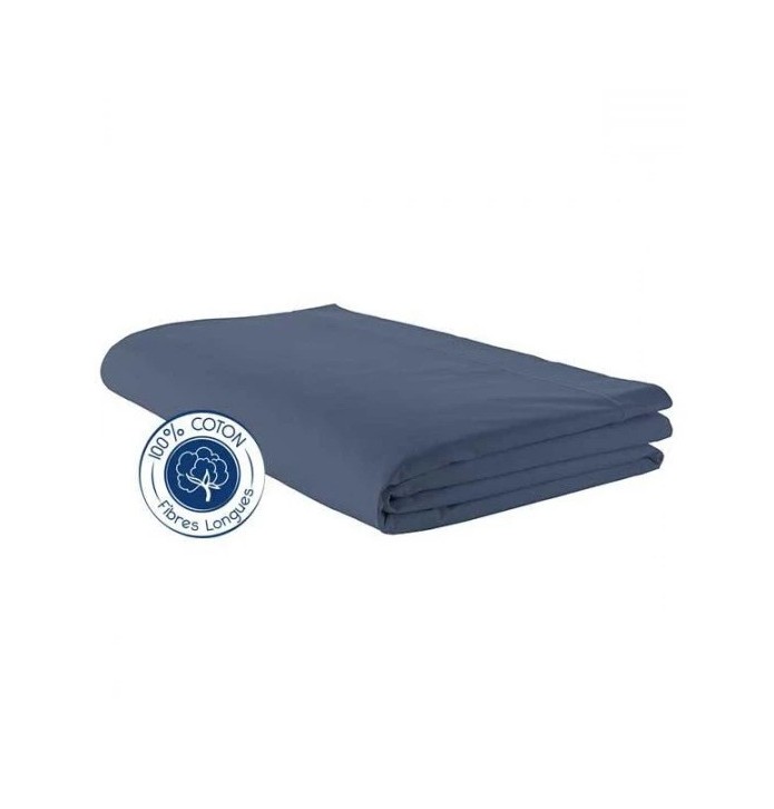 Drap coton bleu orage Tradilinge