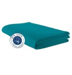 Drap coton bleu paon