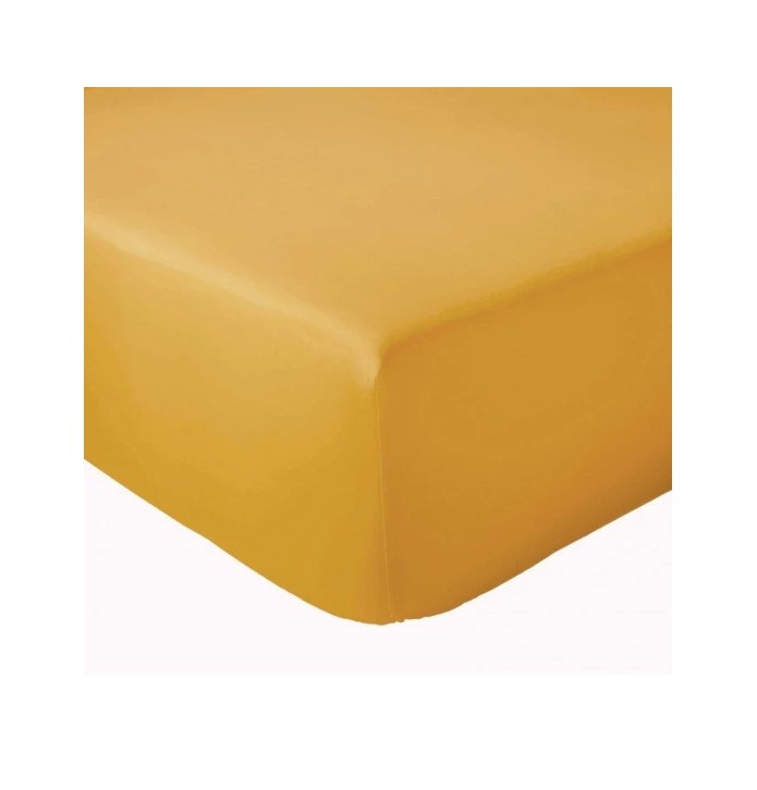 Drap housse moutarde Tradilinge