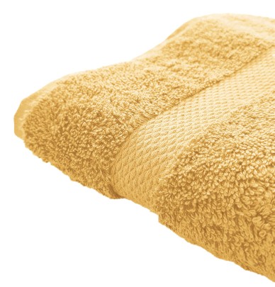 Serviette de toilette coton bio jaune soleil Aquanatura