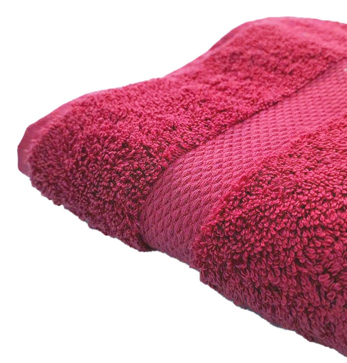 Serviette de toilette coton bio framboise Aquanatura