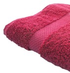Serviette de toilette coton bio framboise Aquanatura