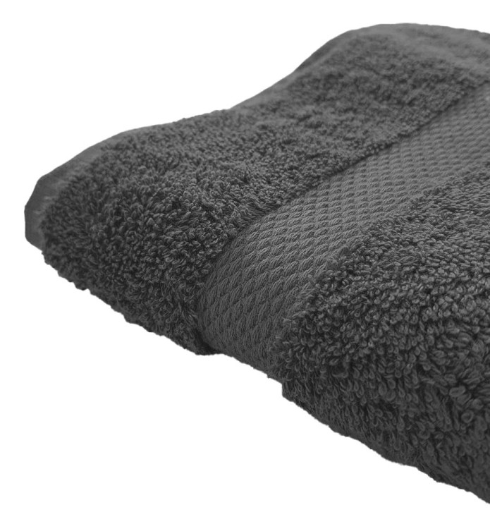 Drap de douche coton bio gris Aquanatura