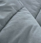 Couvre-lit velours matelassé Anelka bleu gris Antilo - Blancollection