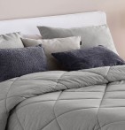 Lot de 2 housses coussins Anelka gris perle Antilo - Blancollection