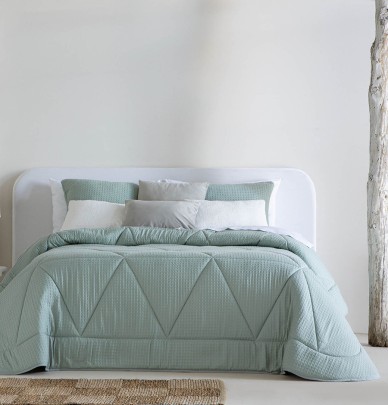 Couvre lit matelassé Maïa bleu Antilo