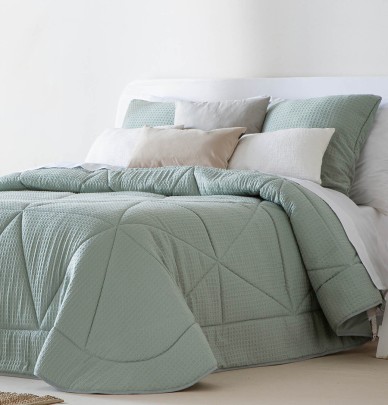 Couvre lit matelassé Maïa bleu Antilo