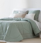 Couvre-lit matelassé Maïa bleu Antilo - Blancollection
