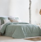 Couvre-lit matelassé Maïa bleu Antilo - Blancollection