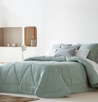 Couvre-lit matelassé Maïa bleu Antilo - Blancollection