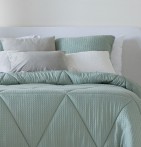 Lot de 2 housses coussins Maïa bleu Antilo - Blancollection