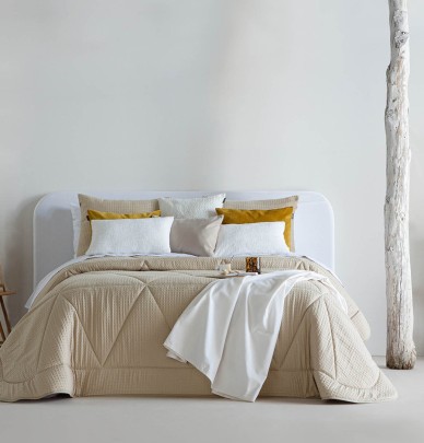 Couvre lit matelassé Maïa lin Antilo