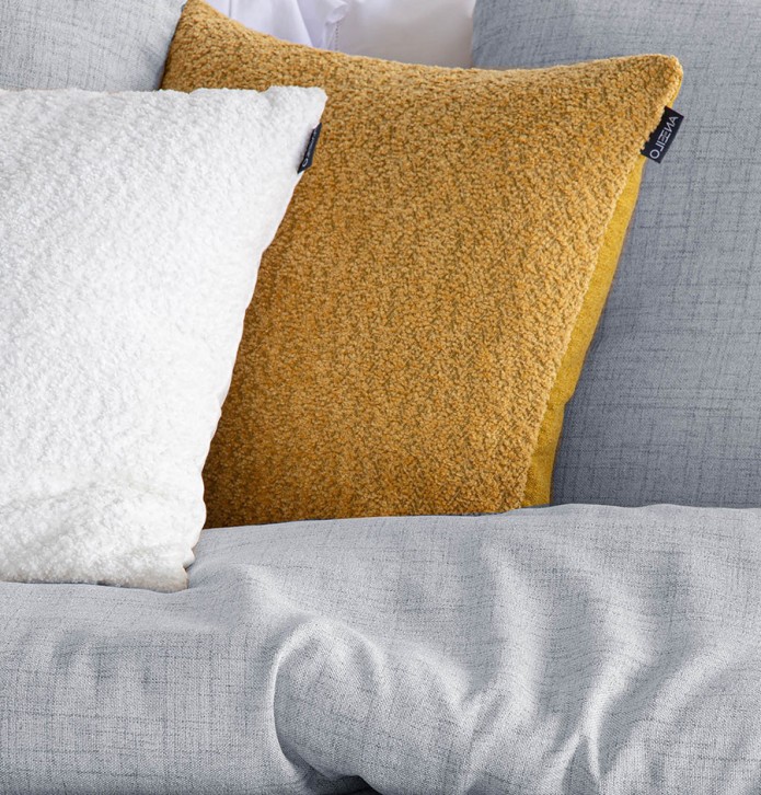 Couvre-lit jacquard Yanay gris Antilo - Blancollection