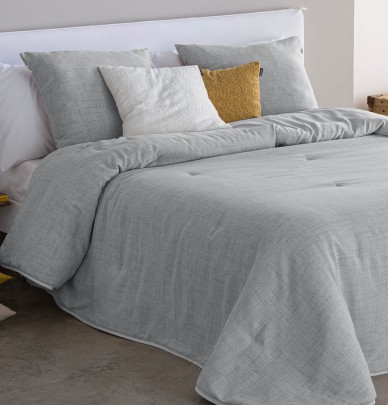 Couvre lit matelassé jacquard Yanay gris Antilo