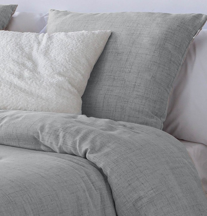 Lot de 2 housses coussins Yanay gris Antilo - Blancollection