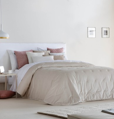Couvre lit matelassé Jess beige clair Antilo