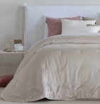 Couvre-lit velours matelassé Jess beige clair Antilo - Blancollection