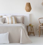 Jeté de lit Lasy beige Antilo - Blancollection