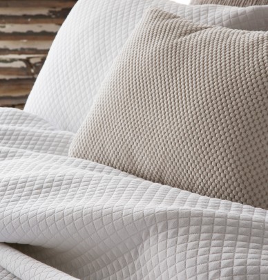 Jeté de lit Lasy blanc Antilo