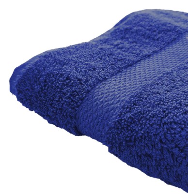 Serviette de toilette coton bio bleu cobalt Aquanatura