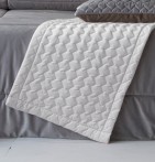 Chemin de lit velours Naroa blanc Antilo