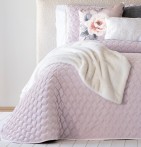 Boutis velours Naroa rose pâle Antilo - Blancollection