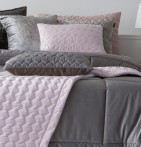 Housse coussin velours Naroa rose pale Antilo - Blancollection