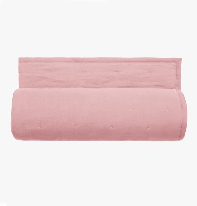 Couvre lit matelassé Céleste rose Vent du Sud