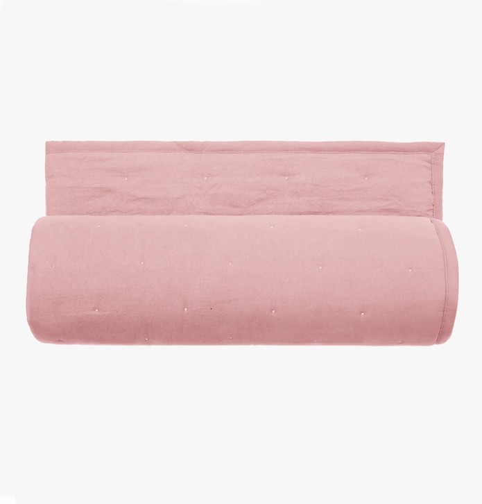 Couvre lit matelassé Céleste rose Vent du Sud