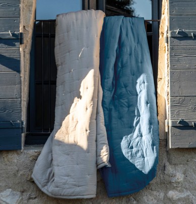 Couvre lit matelassé Céleste orage Vent du Sud